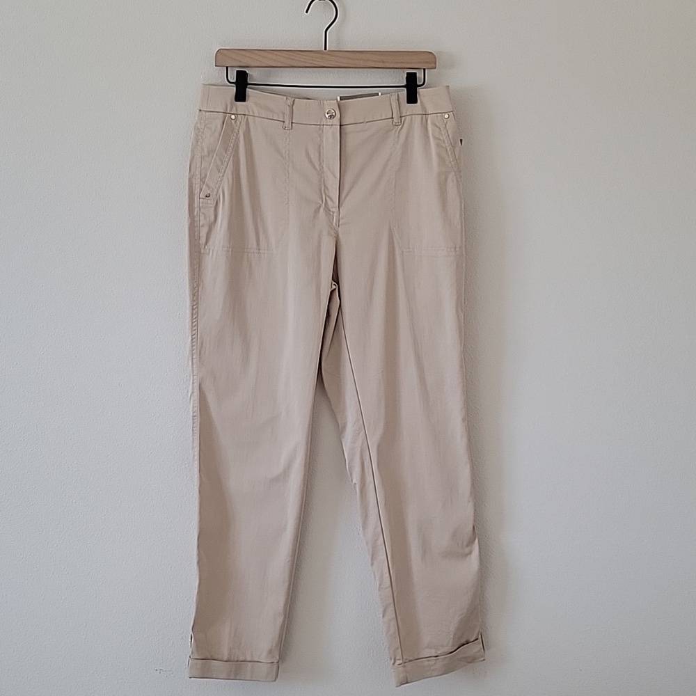 NWT‎ Chico's Comfort Waist Utility Slim Ankle Pant Sand/Tan Size 6